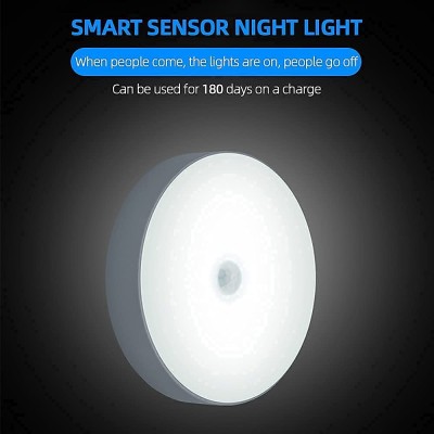 Wireless Motion Sensor Led Wall Night Light With Usb Charging Stick Lamp